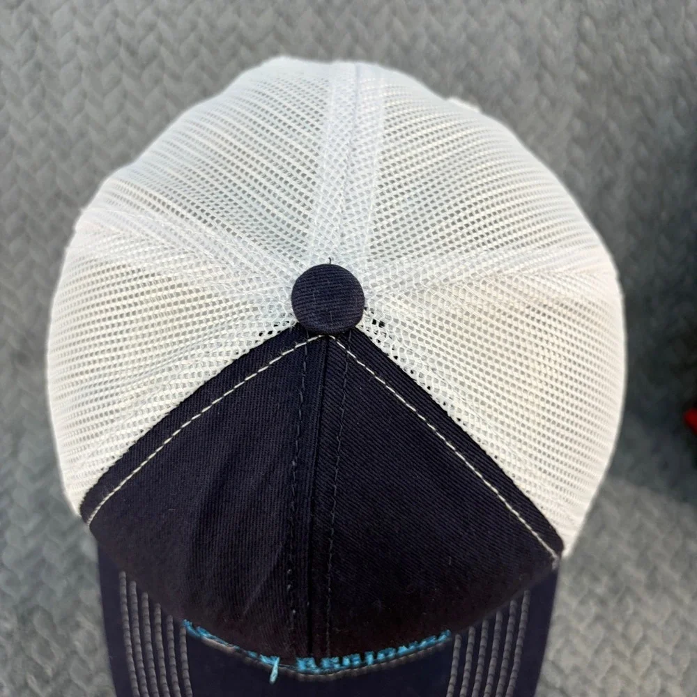 Embassy Joplin Regional Stockyards Trucker Hat Navy Blue White Mesh Snapback Cap